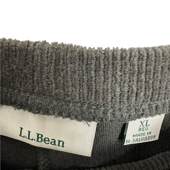 L.L. Bean Corduroy Ribbed Casual Pullon Lounge Pants Dark Gray Size XL - Picture 2 of 11